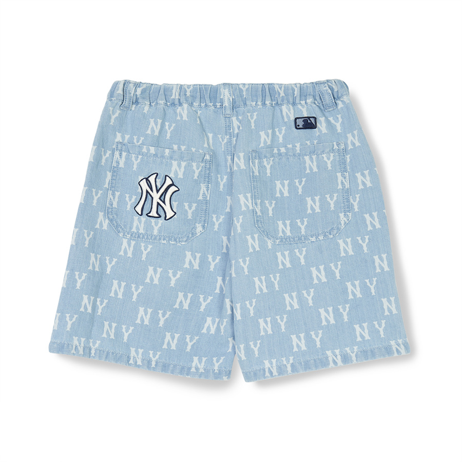 MLB Classic Monogram Summer Woven New York Yankees Kids' Shorts Blue | 6093247-RY