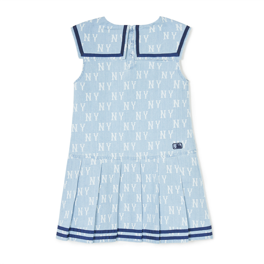 MLB Classic Monogram Summer Woven New York Yankees Kids' Dress Blue | 1462379-IN