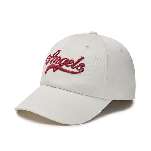 MLB Cursive Lettering Unstructured Ball Los Angeles Angels Hats White | 1348069-JQ