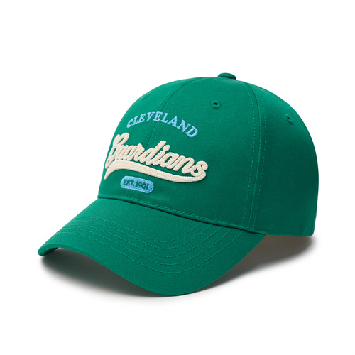 MLB Cursive Logo Unstructured Ball Cleveland Guardians Hats Green | 8601759-KI