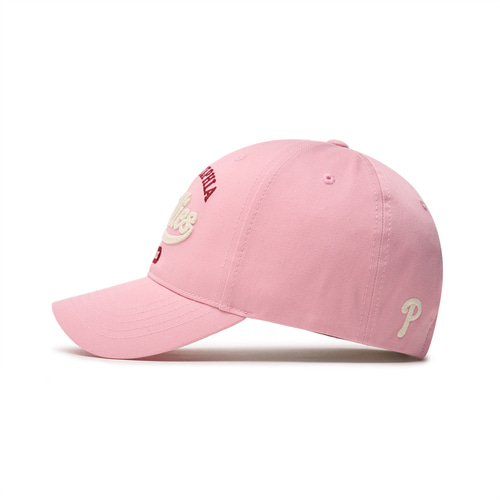 MLB Cursive Logo Unstructured Ball Philadelpia Phillies Hats Pink | 2730658-JO