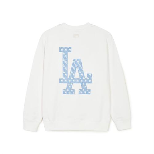 MLB Denim Like Monogram Big Lux Los Angeles Dodgers Sweatshirts Cream | 1285934-HC