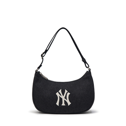 MLB Denim New York Yankees Hobo Bags White | 4279685-UC