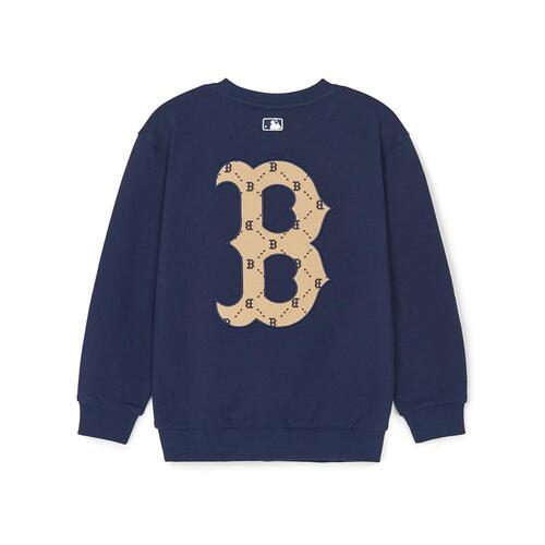 MLB Dia Monogram Applique Boston Red Sox Kids' Sweatshirts Navy | 7612093-QH