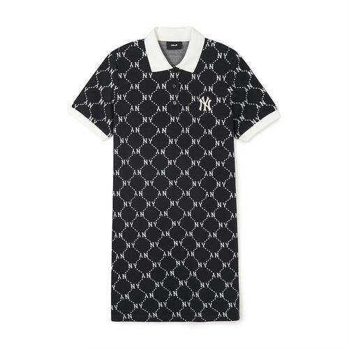 MLB Dia Monogram Jacquard Pique Ops New York Yankees Dress Black | 6294301-WG