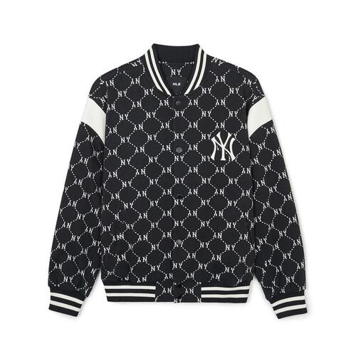 MLB Dia Monogram Jersey Jqd Shoulder Block Varsity New York Yankees Jackets Black | 6908132-IE