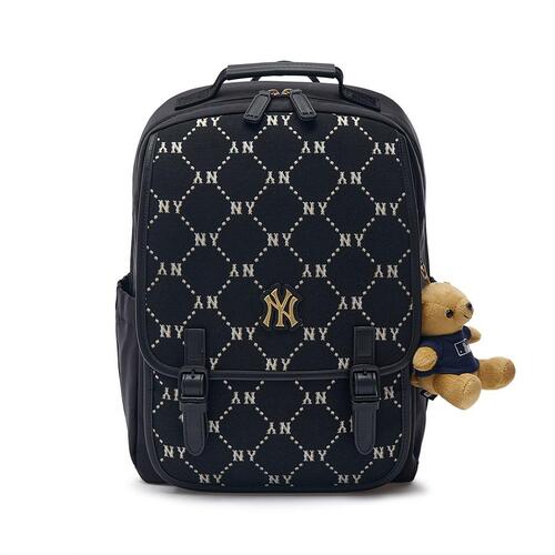 MLB Dia Monogram Premium School New York Yankees Kids\' Bags Black | 7623541-TJ