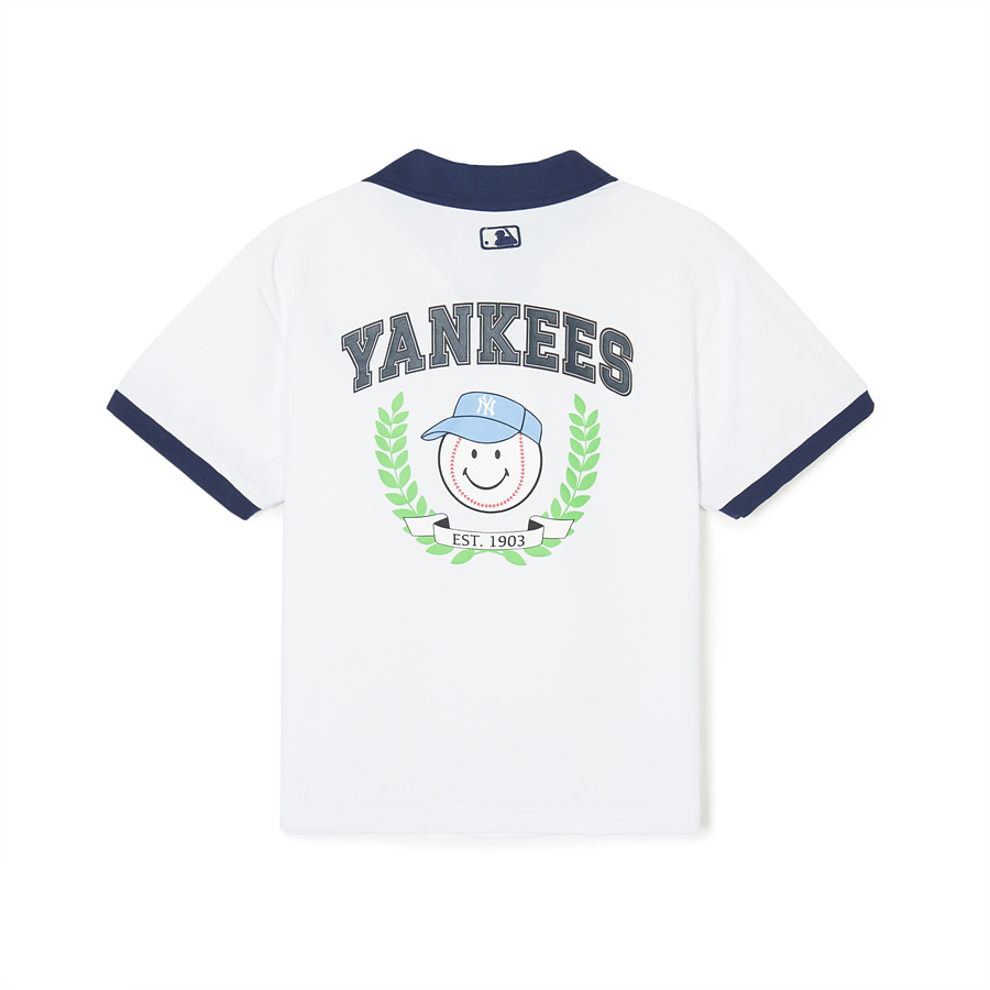 MLB Green Play Collart New York Yankees Kids' T Shirts White | 8154973-WJ