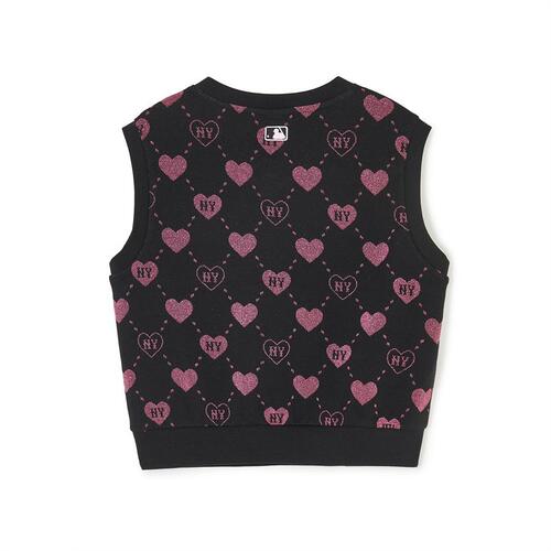 MLB Heart Allover New York Yankees Kids' Vest Black | 0479623-LS