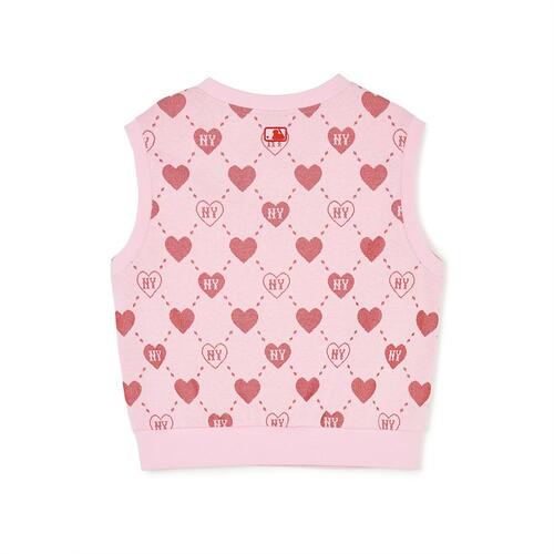 MLB Heart Allover New York Yankees Kids' Vest Pink | 1958026-AH