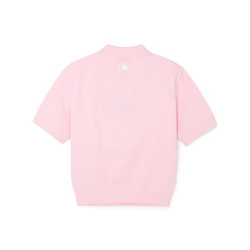 MLB Heart Crop Polots Cleveland Guardians T Shirts Pink | 9278654-UO