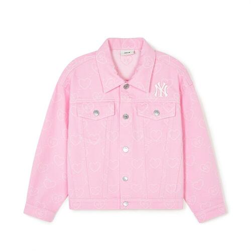 MLB Heart Denim New York Yankees Kids\' Jumpers Pink | 0239158-AW