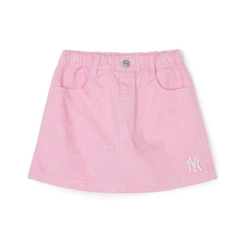 MLB Heart Denim New York Yankees Kids\' Skirts Pink | 2367108-GR