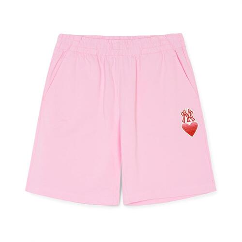 MLB Heart Logo New York Yankees Kids\' Shorts Pink | 3067954-IF