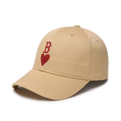 MLB Heart Structured Ball Boston Redsox Hats Khaki | 0562184-IB