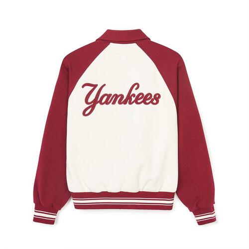 MLB Jersey Collar Raglan Varsity New York Yankees Jackets Red | 3902678-BC