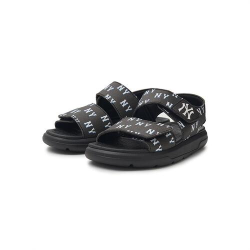 MLB Liner Bouncer Monogram New York Yankees Kids' Sandals Black | 4895301-SB