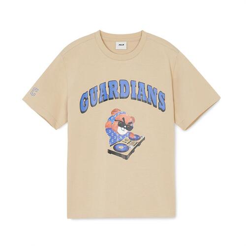 MLB Mega Bear Graphict Cleveland Guardians Kids\' T Shirts Khaki | 3867405-JU