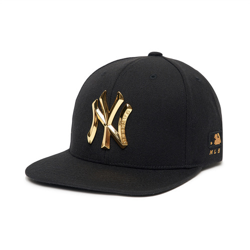 MLB Metal Logo Snapback New York Yankees Hats Black | 6924871-MK