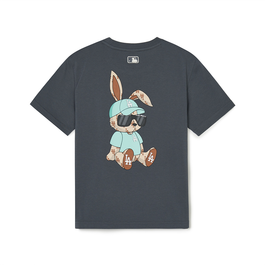 MLB Mono-Rabbit Los Angeles Dodgers Kids' T Shirts Grey | 6308594-TD