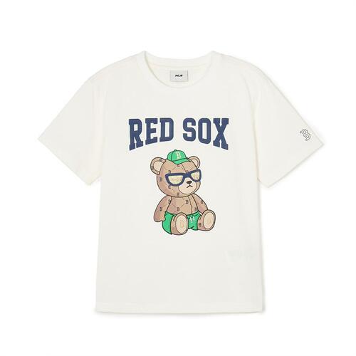 MLB Mono Beart Boston Red Sox Kids\' T Shirts White | 3501426-JV