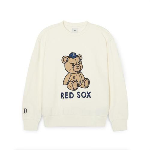 MLB Mono Megabear Boston Red Sox Kids\' Sweatshirts White | 9310624-EK