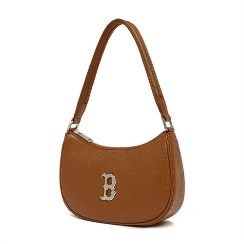 MLB Monogram Embo Boston Redsox Shoulder Bags Brown | 5097236-LN