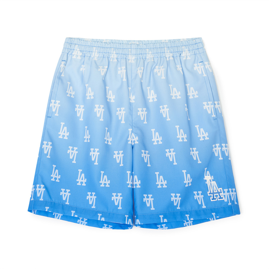 MLB Monogram Gradation Woven Los Angeles Dodgers Kids\' Shorts Blue | 8295713-RS