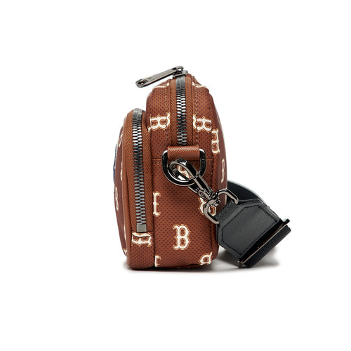 MLB Monogram Mini Boston Redsox Cross Body Bags Brown | 0748563-JL