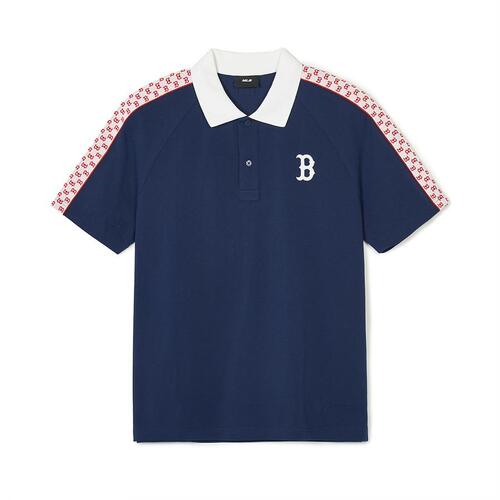 MLB Monogram Polots Boston Redsox T Shirts Navy | 4365012-EU