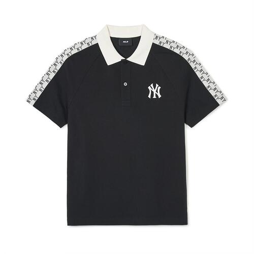 MLB Monogram Polots New York Yankees T Shirts Black | 6307825-DR