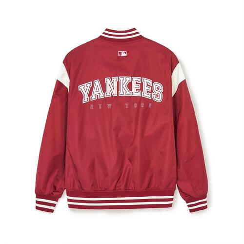 MLB Nylon Basic Shoulder Blocking Varsity (Single Layer) New York Yankees Jackets Red | 3248906-CL