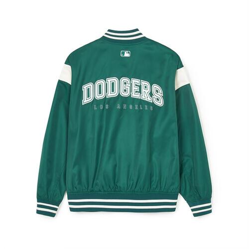 MLB Nylon Basic Shoulder Blocking Varsity (Single Layer) Los Angeles Dodgers Jackets Green | 5984217-MT