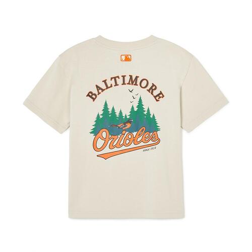 MLB Outdoor Camping Graphict Baltimore Orioles Kids' T Shirts Beige | 4056973-LK