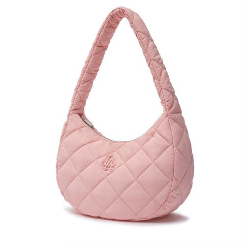 MLB Padding Quilted M Los Angeles Dodgers Hobo Bags Pink | 1340527-JV