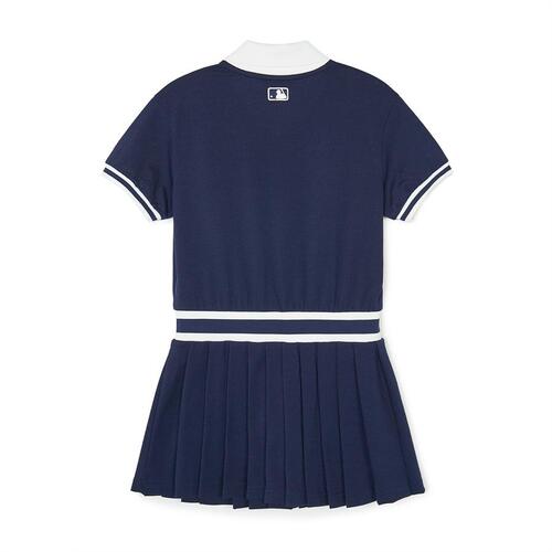 MLB Play Pique Pleats Boston Red Sox Kids' Dress Navy | 6391725-KH