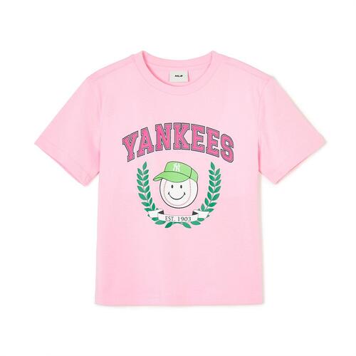 MLB Playt New York Yankees Kids\' T Shirts Pink | 0359642-GM