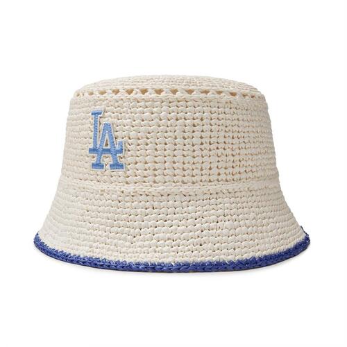 MLB Raffia Crochet Los Angeles Dodgers Hats Beige | 1467925-BS