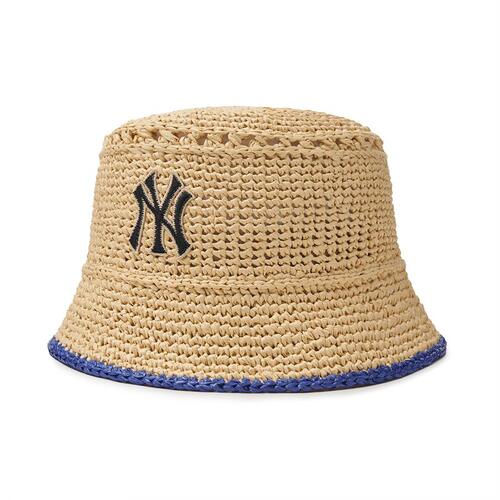 MLB Raffia Crochet New York Yankees Hats Khaki | 9306718-IP