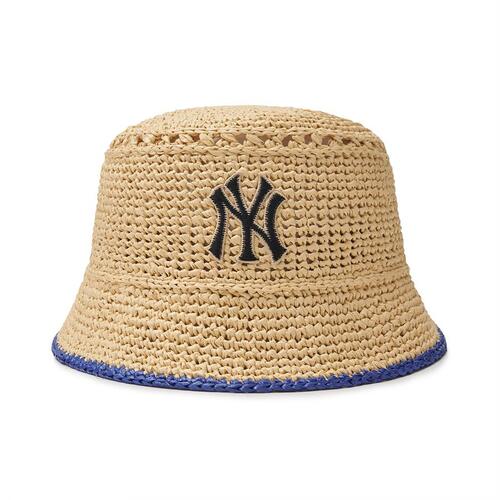 MLB Raffia Crochet New York Yankees Hats Khaki | 9306718-IP