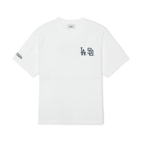 MLB Seoul Series Dual Logots La Sd T Shirts White | 7803245-RG