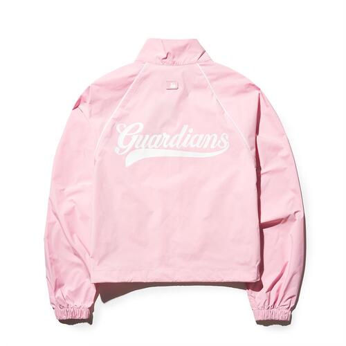 MLB Sportive Varsity Crop Cleveland Guardians Windbreaker Pink | 0165982-DS