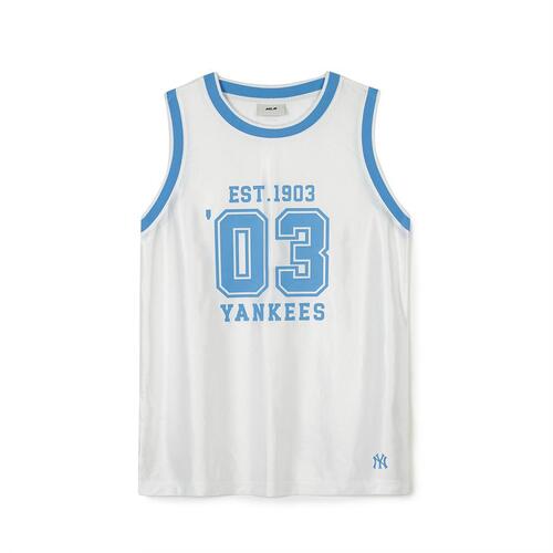 MLB Sportive Varsity Number Graphics Soccer Sleeveless New York Yankees Vest White | 6739581-WT