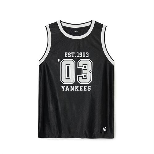 MLB Sportive Varsity Number Graphics Soccer Sleeveless New York Yankees Vest Black | 4053792-VO