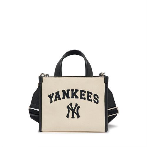 MLB Varsity Basic Canvas S New York Yankees Tote Bags Black | 4251976-UQ