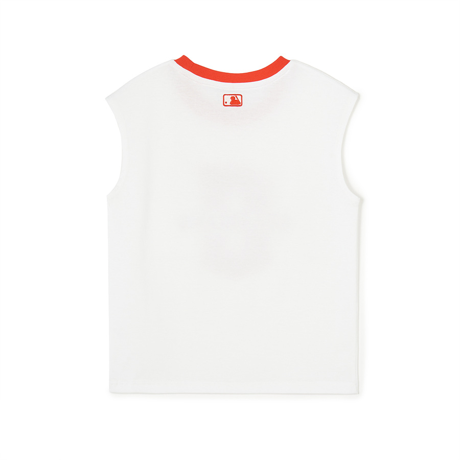 MLB Varsity Big Logo Sleevelesst Cleveland Guardians Kids' T Shirts White | 3798014-JL