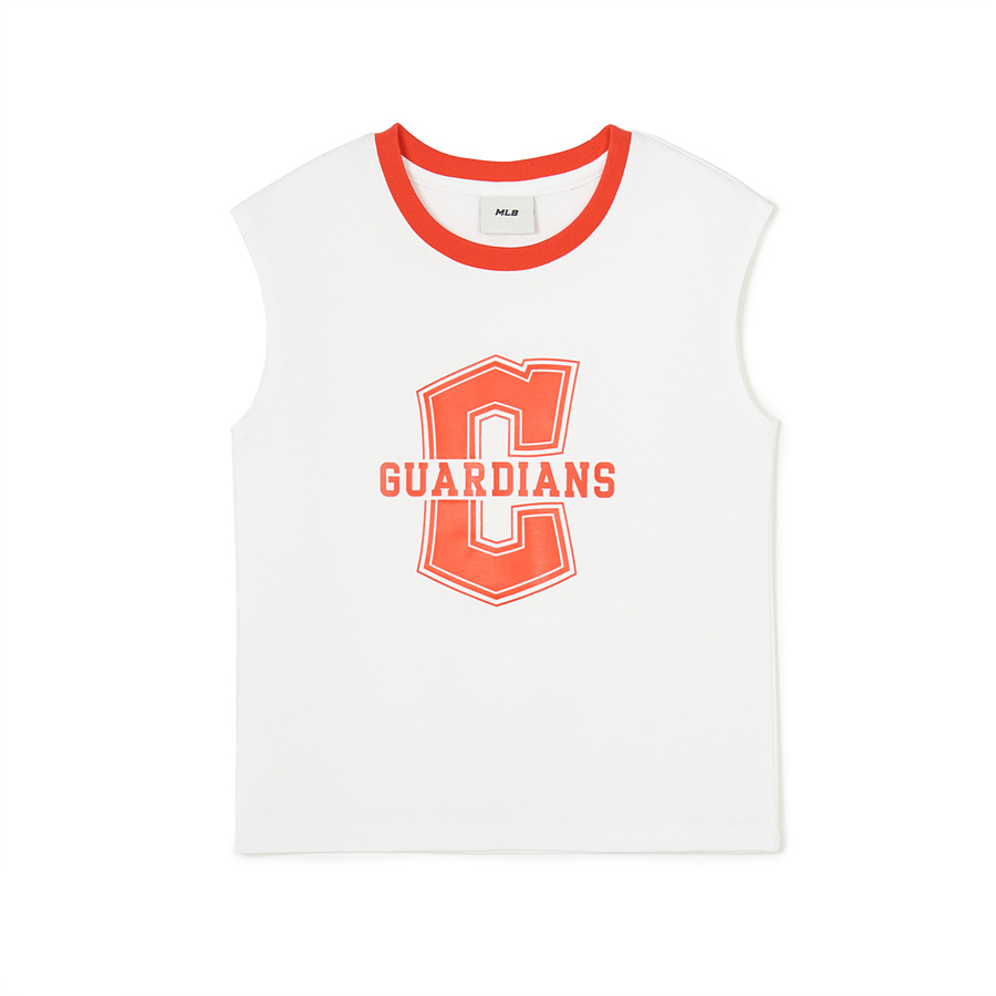 MLB Varsity Big Logo Sleevelesst Cleveland Guardians Kids\' T Shirts White | 3798014-JL