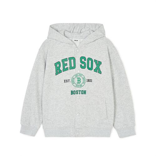 MLB Varsity Button Boston Red Sox Kids\' Hoodie Grey | 4217908-DV