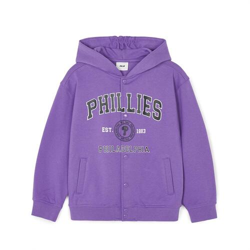 MLB Varsity Button Philadelpia Phillies Kids\' Hoodie Purple | 1458320-EP