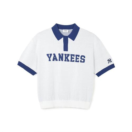 MLB Varsity Collar New York Yankees T Shirts White | 4658203-TE